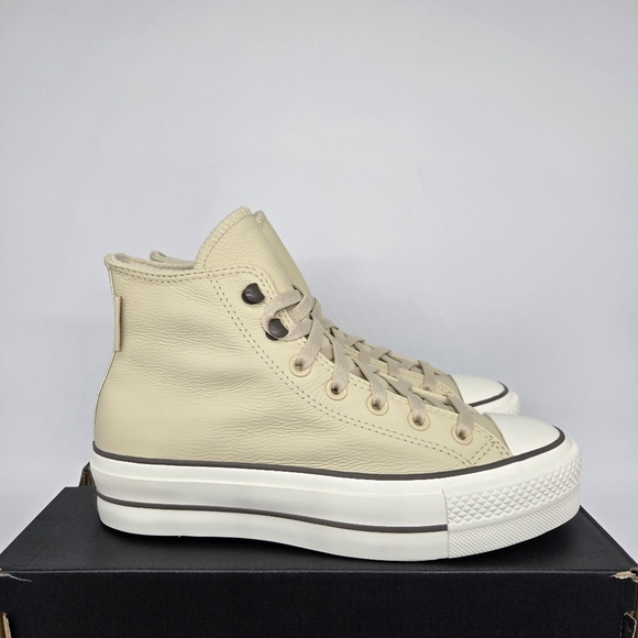 New Chuck Tayor All Star Lift Platform Weatherized Leather Shoes Womens Size 7.5 - Picture 4 of 8